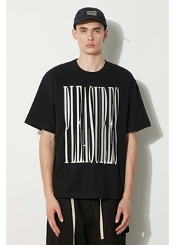 PLEASURES t-shirt bawełniany Stretch Heavyweight Shirt męski kolor czarny z aplikacją P24SU009-BLACK ze sklepu PRM w kategorii T-shirty męskie - zdjęcie 173605357