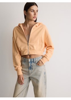 Reserved - Rozpinana bluza z kapturem - jasnopomarańczowy ze sklepu Reserved w kategorii Bluzy damskie - zdjęcie 173606667