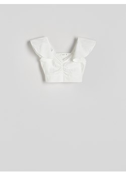 Reserved - Bluzka z falbankami - złamana biel ze sklepu Reserved w kategorii Bluzki damskie - zdjęcie 173606857