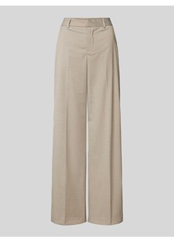 Spodnie materiałowe z szeroką nogawką w kant ze sklepu Peek&Cloppenburg  w kategorii Spodnie damskie - zdjęcie 173611147
