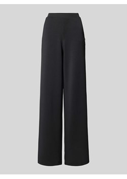 Spodnie materiałowe z szeroką nogawką i naszywką z logo model ‘OLYMPE’ ze sklepu Peek&Cloppenburg  w kategorii Spodnie damskie - zdjęcie 173611175
