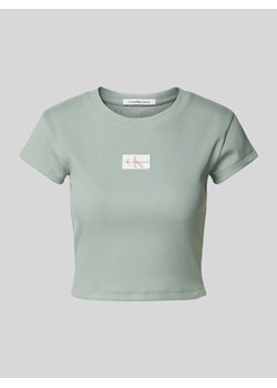 T-shirt z naszywką z logo ze sklepu Peek&Cloppenburg  w kategorii Bluzki damskie - zdjęcie 173611237