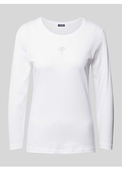 Bluzka z długim rękawem i obszyciem z kamieniami stras ze sklepu Peek&Cloppenburg  w kategorii Bluzki damskie - zdjęcie 173611248