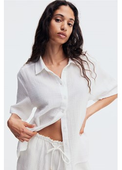 H & M - Muślinowa koszula - Biały ze sklepu H&M w kategorii Koszule damskie - zdjęcie 173611725
