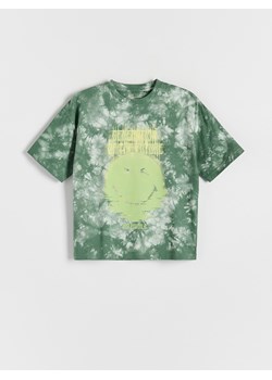 Reserved - T-shirt SmileyWorld® - morski ze sklepu Reserved w kategorii T-shirty chłopięce - zdjęcie 173615635