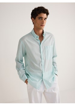 Reserved - Gładka koszula regular fit - jasnoturkusowy ze sklepu Reserved w kategorii Koszule męskie - zdjęcie 173616949