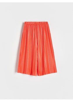 Reserved - Plisowane spodnie kuloty - koralowy ze sklepu Reserved w kategorii Spodnie dziewczęce - zdjęcie 173617099