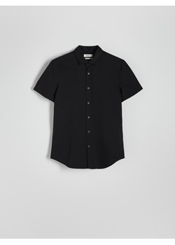 Reserved - Gładka koszula slim fit - czarny ze sklepu Reserved w kategorii Koszule męskie - zdjęcie 173617117