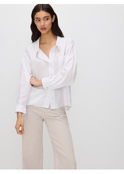 Reserved - Koszula z wiskozą - biały ze sklepu Reserved w kategorii Koszule damskie - zdjęcie 173617207