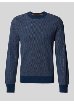 Sweter z dzianiny z fakturowanym wzorem model ‘Kaponski’ ze sklepu Peek&Cloppenburg  w kategorii Swetry męskie - zdjęcie 173618215