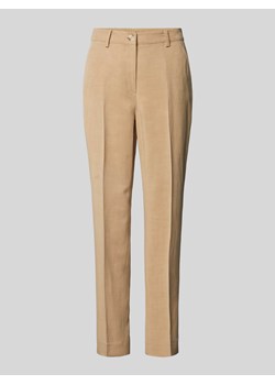 Spodnie materiałowe o kroju regular fit z kantami ze sklepu Peek&Cloppenburg  w kategorii Spodnie damskie - zdjęcie 173618406