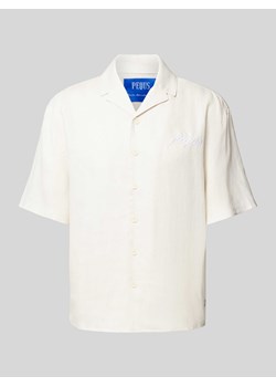 Koszula lniana o kroju regular fit z rękawem o dł. 1/2 ze sklepu Peek&Cloppenburg  w kategorii Koszule męskie - zdjęcie 173618567
