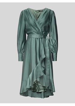 Sukienka koktajlowa o długości do kolan z wiązanym paskiem ze sklepu Peek&Cloppenburg  w kategorii Sukienki - zdjęcie 173618568
