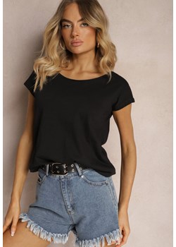 Czarny T-shirt Delatia ze sklepu Renee odzież w kategorii Bluzki damskie - zdjęcie 173620348