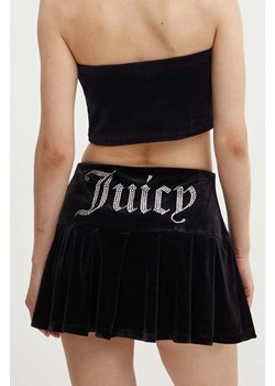 Juicy Couture spódnica welurowa ALUNA PLEATED SKIRT kolor czarny mini rozkloszowana JCWGS24302 ze sklepu ANSWEAR.com w kategorii Spódnice - zdjęcie 173620715