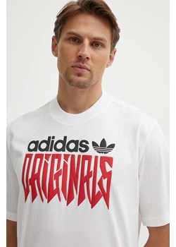 adidas Originals t-shirt bawełniany męski kolor biały z nadrukiem IX9650 ze sklepu ANSWEAR.com w kategorii T-shirty męskie - zdjęcie 173620819