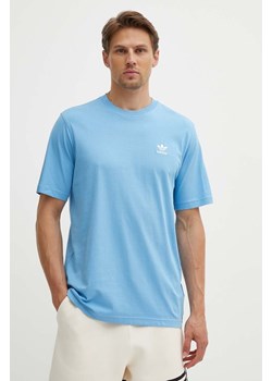 adidas Originals t-shirt bawełniany męski kolor niebieski gładki IZ2099 ze sklepu ANSWEAR.com w kategorii T-shirty męskie - zdjęcie 173620829