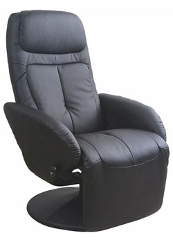 Wypoczynkowy fotel obrotowy Timos - czarny ze sklepu Edinos.pl w kategorii Fotele - zdjęcie 173621035