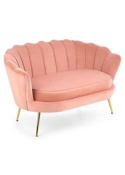 Różowa dwuosobowa sofa muszelka - Ilmsa 4X ze sklepu Edinos.pl w kategorii Sofy i kanapy - zdjęcie 173621137