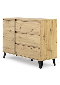 Nowoczesna komoda z szafką i szufladami dąb artisan - Bilgo 3X ze sklepu Edinos.pl w kategorii Komody - zdjęcie 173621567