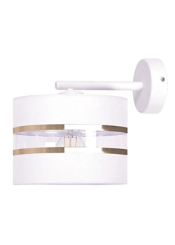 Biała elegancka lampa ścienna z abażurem - A546-Zeva ze sklepu Edinos.pl w kategorii Lampy ścienne - zdjęcie 173621635
