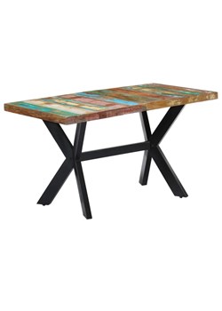 Wielokolorowy stół z drewna odzyskanego – Kalis 3X ze sklepu Edinos.pl w kategorii Stoły - zdjęcie 173621679