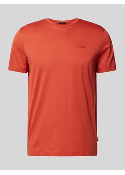 T-shirt z prążkowanym,okrągłym dekoltem model ‘Cosmo’ ze sklepu Peek&Cloppenburg  w kategorii T-shirty męskie - zdjęcie 173621797