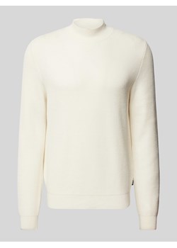 Sweter z dzianiny z fakturowanym wzorem model ‘Derano’ ze sklepu Peek&Cloppenburg  w kategorii Swetry męskie - zdjęcie 173622038