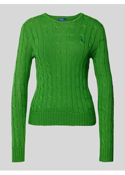 Sweter z dzianiny ze ściegiem warkoczowym model ‘JULIANNA’ ze sklepu Peek&Cloppenburg  w kategorii Swetry damskie - zdjęcie 173622065