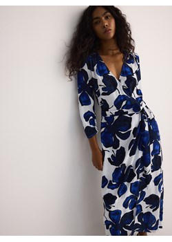 Reserved - Wzorzysta sukienka z wiskozy - niebieski ze sklepu Reserved w kategorii Sukienki - zdjęcie 173623988