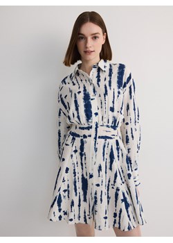 Reserved - Sukienka z wiskozą - niebieski ze sklepu Reserved w kategorii Sukienki - zdjęcie 173624018