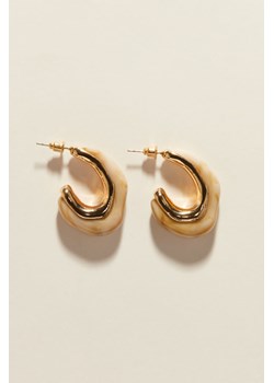 H & M - Marmurkowe kolczyki kółka - Złoty ze sklepu H&M w kategorii Kolczyki - zdjęcie 173624776