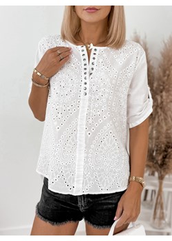 bluzka selin biała uni ze sklepu UBRA w kategorii Bluzki damskie - zdjęcie 173628065