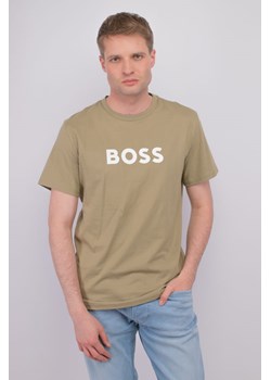 t-shirt męski boss 33742185 zielony ze sklepu Royal Shop w kategorii T-shirty męskie - zdjęcie 173628318