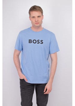 t-shirt męski boss 33742185 błękitny ze sklepu Royal Shop w kategorii T-shirty męskie - zdjęcie 173628328