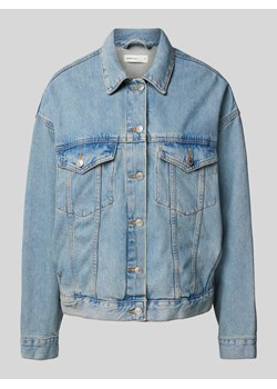 Kurtka jeansowa o luźnym kroju z efektem znoszenia ze sklepu Peek&Cloppenburg  w kategorii Kurtki damskie - zdjęcie 173629226