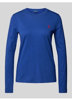 Bluzka z długim rękawem i wyhaftowanym logo ze sklepu Peek&Cloppenburg  w kategorii Bluzki damskie - zdjęcie 173629238