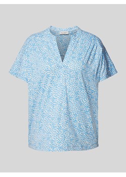 T-shirt z kołnierzem z lamówką ze sklepu Peek&Cloppenburg  w kategorii Bluzki damskie - zdjęcie 173629298
