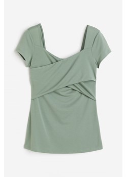 H & M - MAMA Top dla karmiącej - Zielony ze sklepu H&M w kategorii Bluzki damskie - zdjęcie 173629836