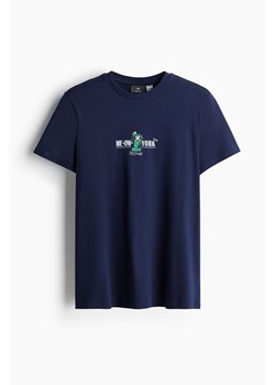 H & M - T-shirt Regular Fit - Niebieski ze sklepu H&M w kategorii T-shirty męskie - zdjęcie 173629878
