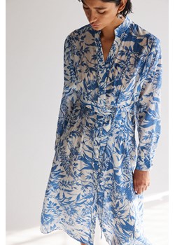 H & M - Szmizjerka z wiązanym paskiem - Niebieski ze sklepu H&M w kategorii Sukienki - zdjęcie 173629885