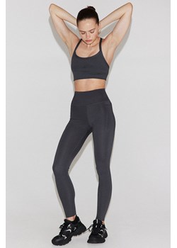 H & M - Sportowe legginsy DryMove z kieszonką - Szary ze sklepu H&M w kategorii Spodnie damskie - zdjęcie 173629905