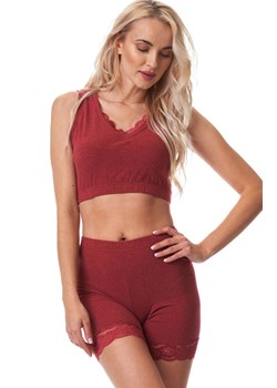 Key bordowe szorty damskie z koronką Hot Touch LXU 729 1 BO, Kolor bordowy, Rozmiar S, Key ze sklepu Primodo w kategorii Bielizna wyszczuplająca - zdjęcie 173630766