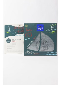 Key melanżowe bokserki z grafiką gór szare MXH 776 A24 SZ, Kolor szary melanż, Rozmiar L, Key ze sklepu Primodo w kategorii Majtki męskie - zdjęcie 173630849