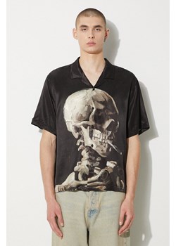 STAMPD koszula Skeleton Camp Collar Buttondown męska kolor czarny relaxed SLA-M3142BD-SKL ze sklepu PRM w kategorii Koszule męskie - zdjęcie 173631185