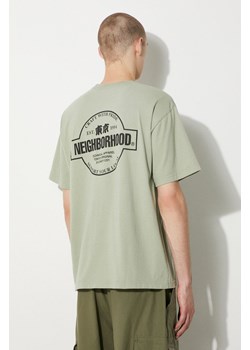 NEIGHBORHOOD t-shirt bawełniany NH . Tee męski kolor zielony z nadrukiem 241PCNH.ST04 ze sklepu PRM w kategorii T-shirty męskie - zdjęcie 173631229