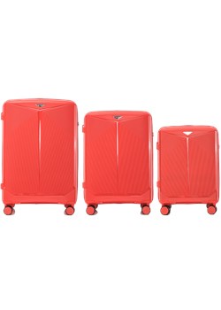 Komplet 3 walizek Wings x Paprocki Brzozowski COCKATIEL – RED ze sklepu WINGS w kategorii Walizki - zdjęcie 173632598