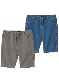 Zestaw 2 par bermudów-bojówek z lekkiego jeansu ze sklepu Atlas For Men w kategorii Spodenki męskie - zdjęcie 173633615