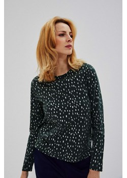 Bawełniana bluzka z nadrukiem ze sklepu Moodo.pl w kategorii Bluzki damskie - zdjęcie 173635085