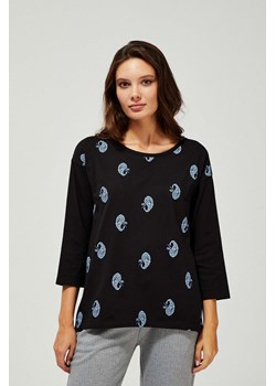 Bawełniana bluzka z wiązaniem ze sklepu Moodo.pl w kategorii Bluzki damskie - zdjęcie 173635239